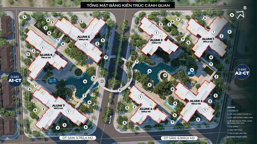 Tổng mặt bằng kiến trúc cảnh quan